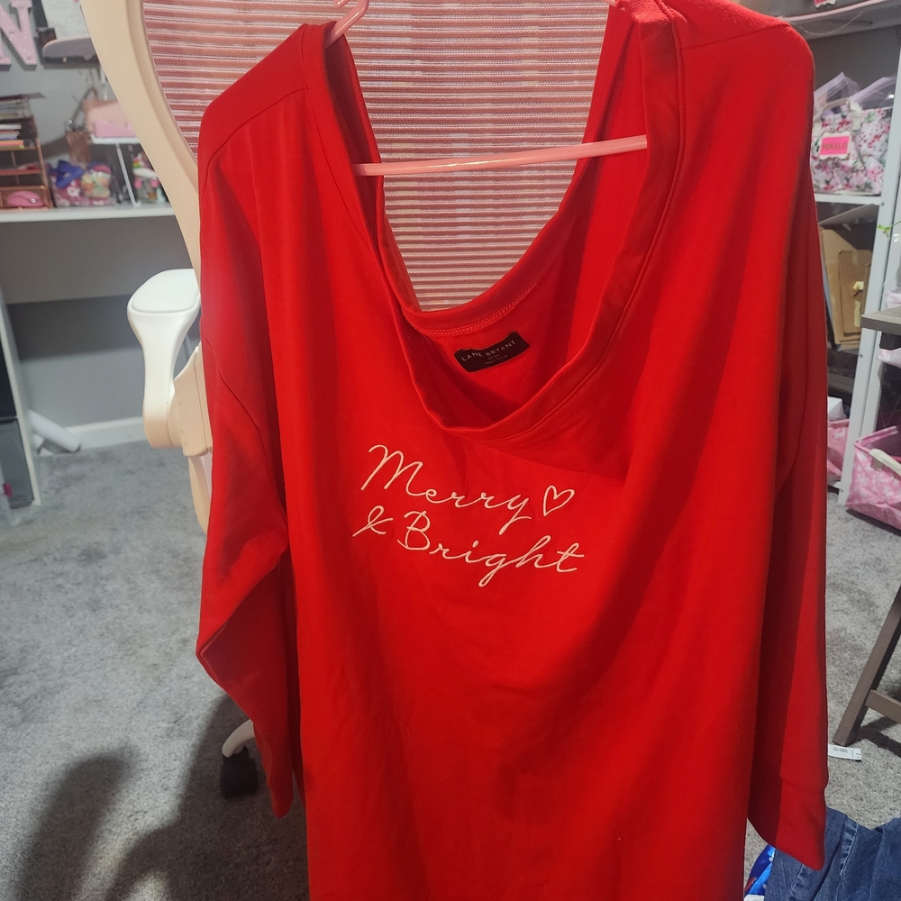 Lane Bryant Vibrant Orange Top